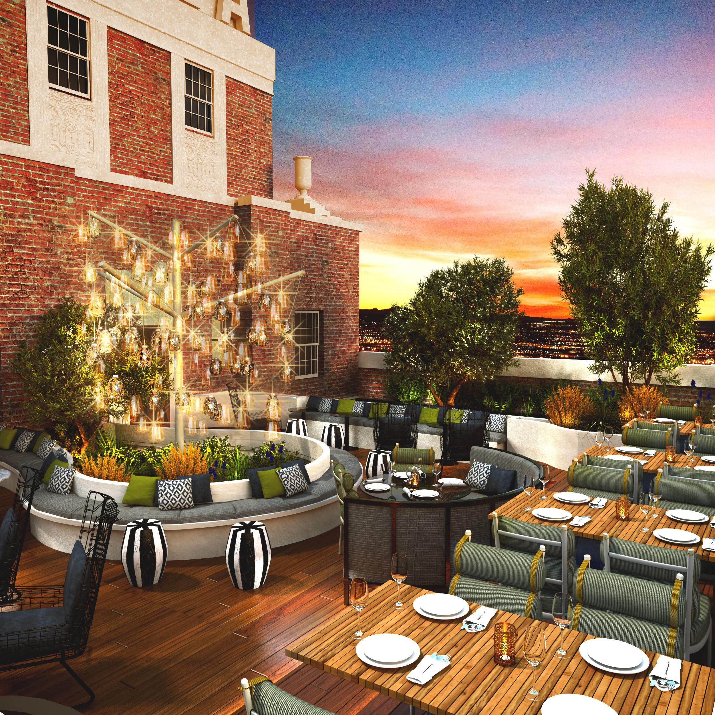 The Plaza Hotel Pioneer Park El Paso Extérieur photo The rooftop bar at the Hotel Commonwealth